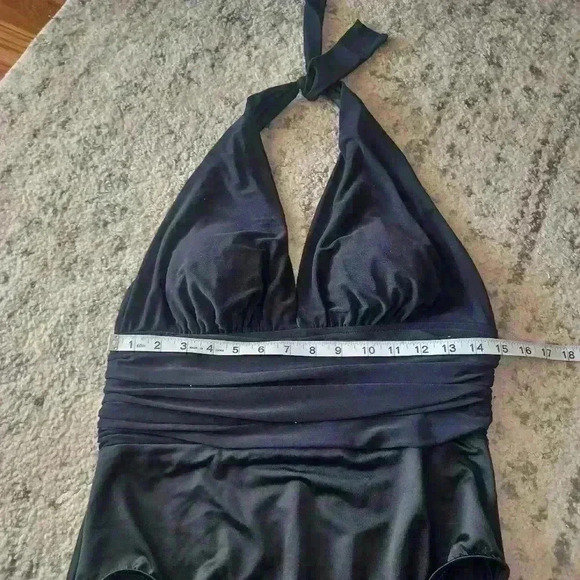 MagicSuit Womens Black Halter Padded Slimming Swimsuit L - Picture 11 of 15